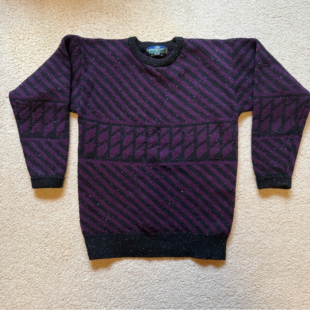 Unisex Excellent condition VTG Windborne 100% Wool Sweater